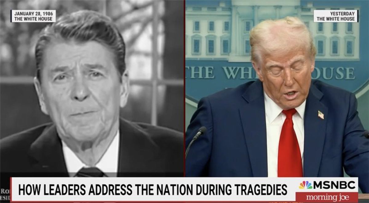 Watch: MSNBC uses Reagan Challenger tragedy address footage to embarrass Trump