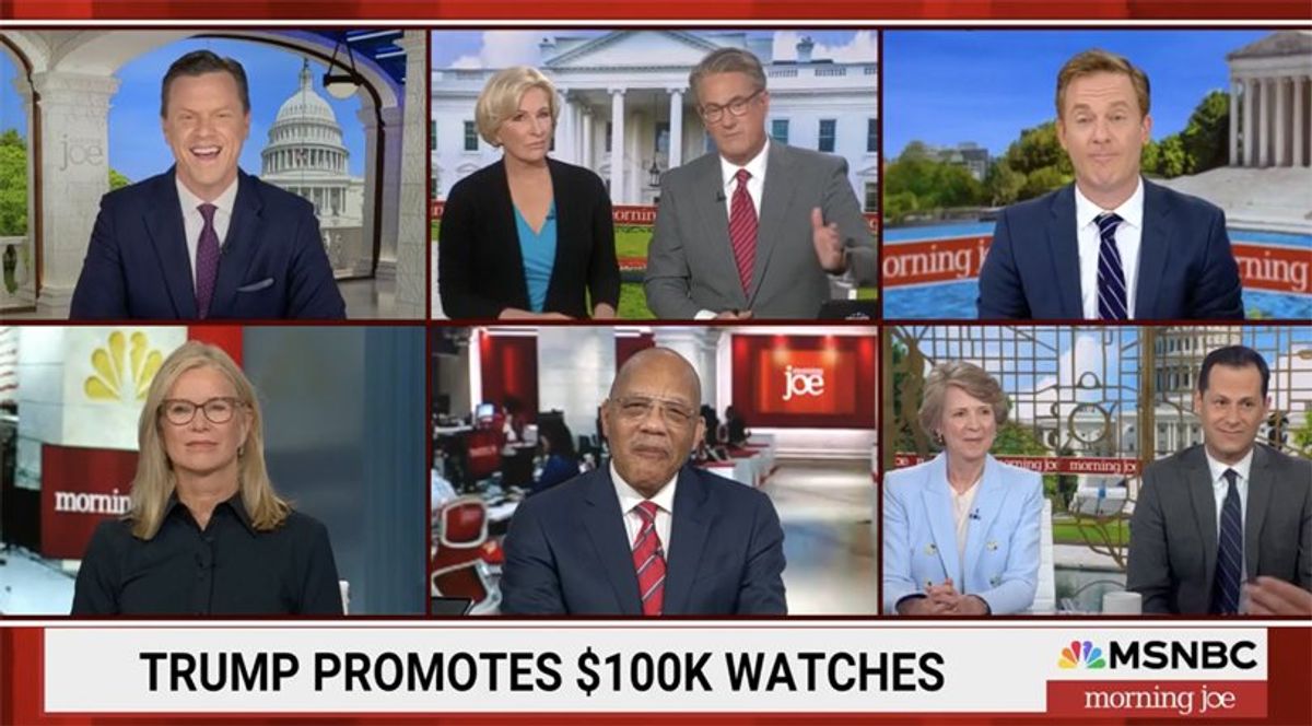 '$100,000 for that?" MSNBC's Morning Joe panel loses it over Trump's watch offer