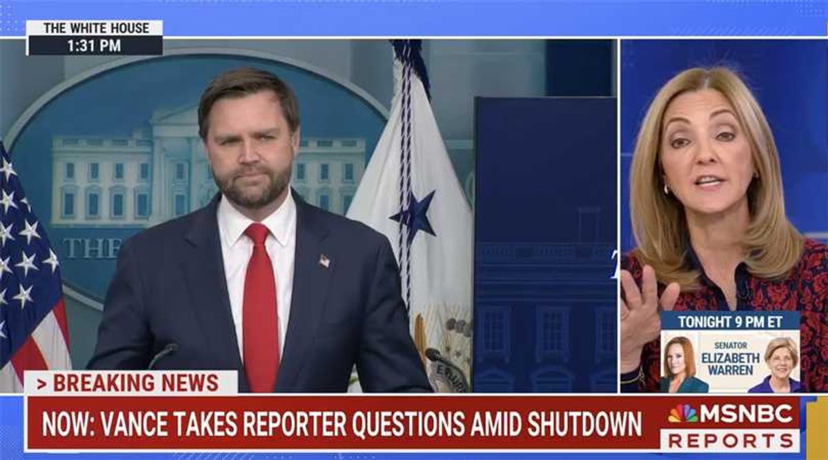 'So that is not true': MSNBC cuts JD Vance's audio as he pushes GOP lie