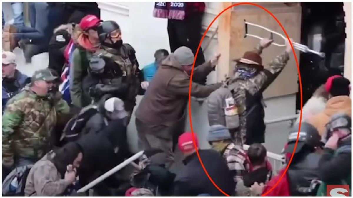 Crutch-wielding Texas actor arrested for assaulting police at pro-Trump Capitol riot