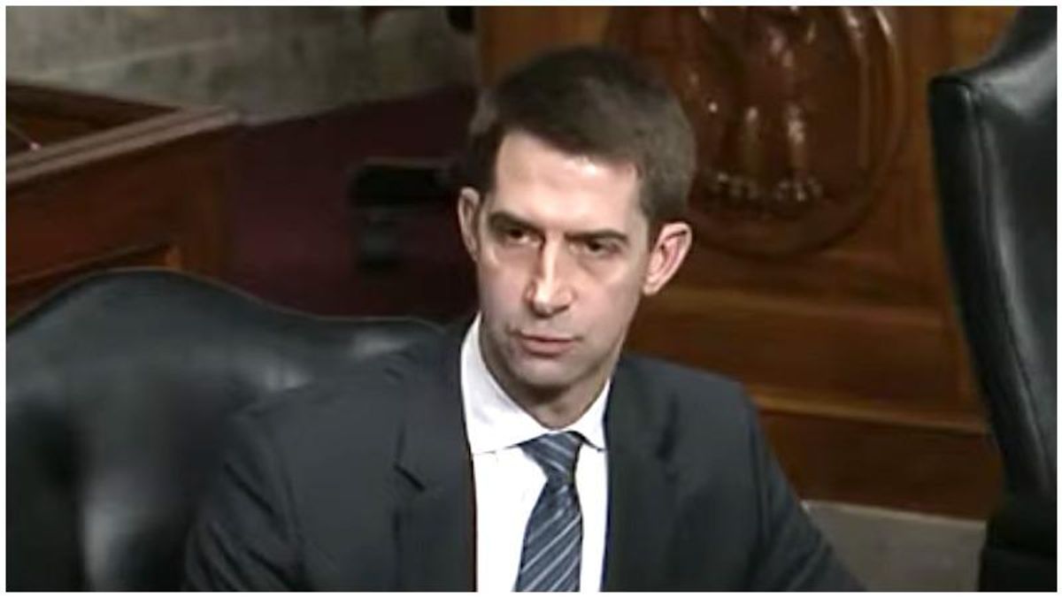 Tom Cotton warns he is holding up Merrick Garland's nomination