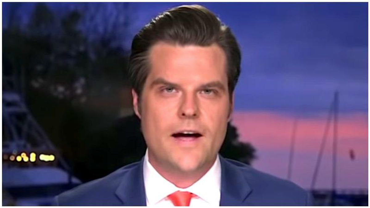 Conservative attorney bursts out laughing at Matt Gaetz’s ‘stupid’ attempt to defend himself: 'He really ought to zip it'