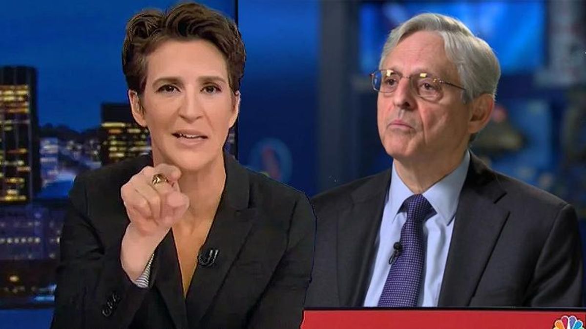 Rachel Maddow lectures Merrick Garland on bad decision to defend Trump: He must clean up Barr's mess