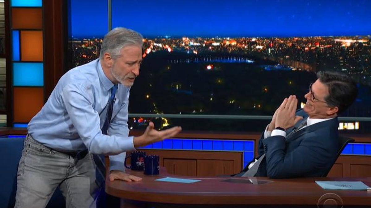 Jon Stewart leaves Stephen Colbert stunned as he unloads on China's Wuhan lab: COVID-19 was 'more than likely caused by science'