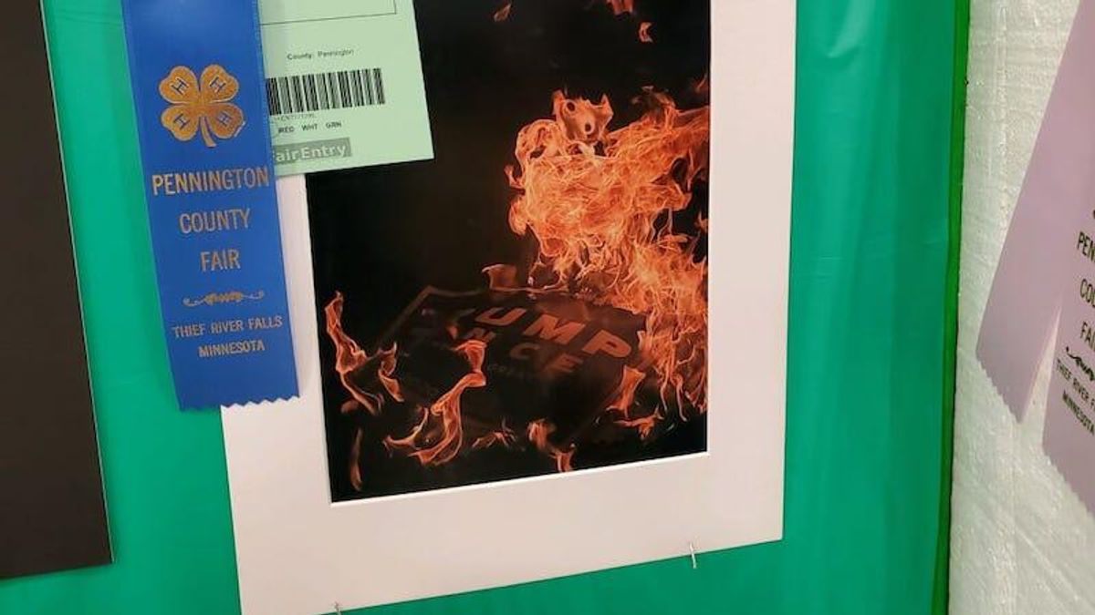 Republicans seek to cancel local teen after being triggered by her award-winning photo of Trump sign burning