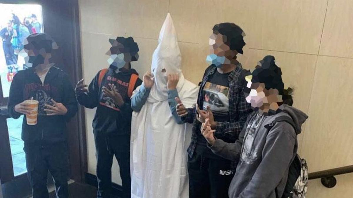 White student wears KKK outfit to school – his classmate says ‘friends of color’ encouraged him