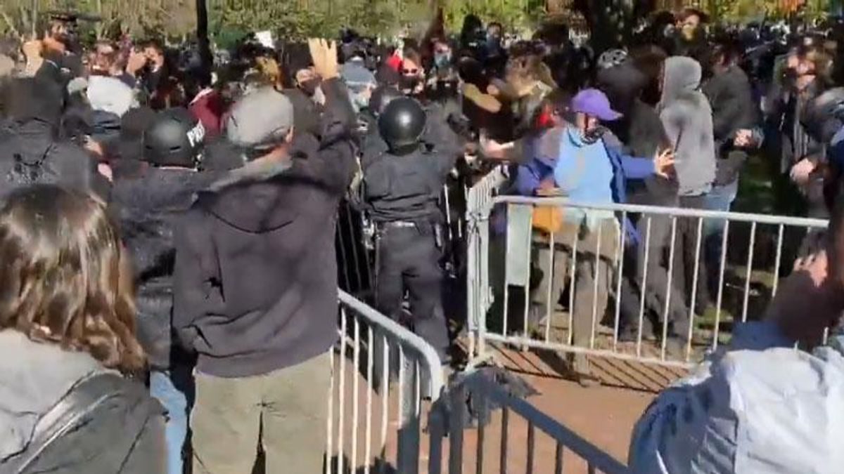 Violence flares in Boston as counter-protesters clash with right-wing ...