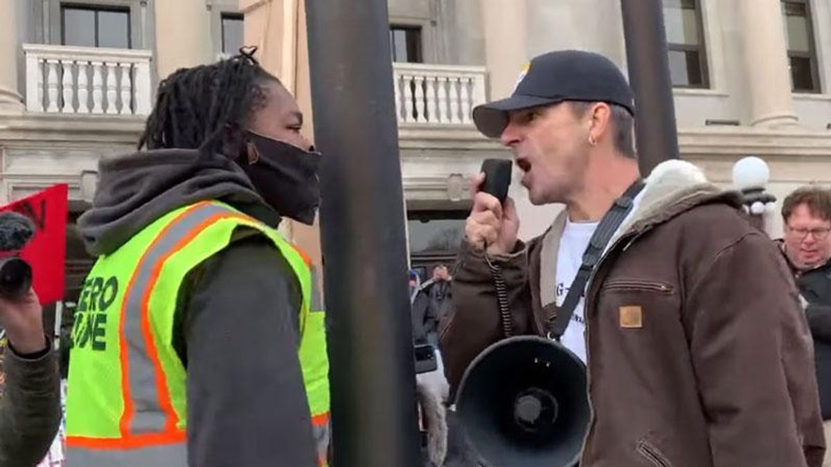 Trump supporter outside Rittenhouse trial courthouse tells Black man: 'Move your Black [expletive] back!'