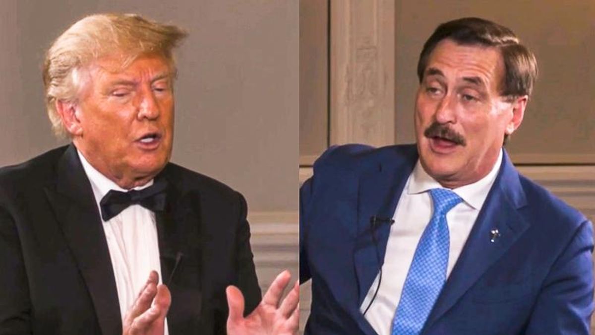 Trump agrees with Mike Lindell that voting machines should be 'melted down' and used for 'prison bars'
