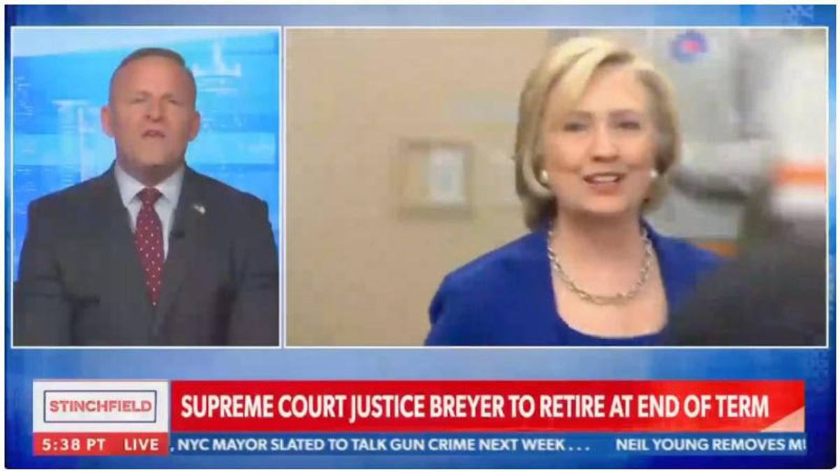 WATCH: Newsmax host unleashes a bizarre conspiracy theory in response to Breyer's retirement