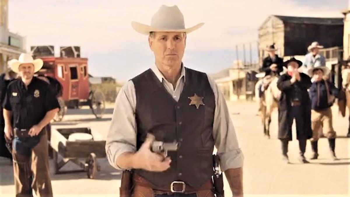 Arizona GOP candidate's Super Bowl ad features him firing a gun at likenesses of Biden and Pelosi