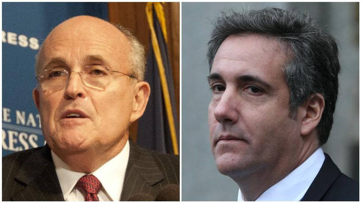 Things go 'terribly awry' after Rudy Giuliani runs into Michael Cohen at ritzy NY restaurant: report