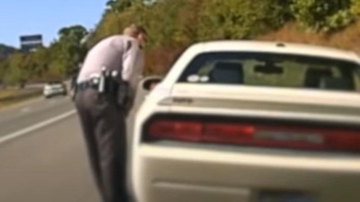 WATCH: New dashcam footage shows a shocked Madison Cawthorn after officer informs him his car is registered to his father