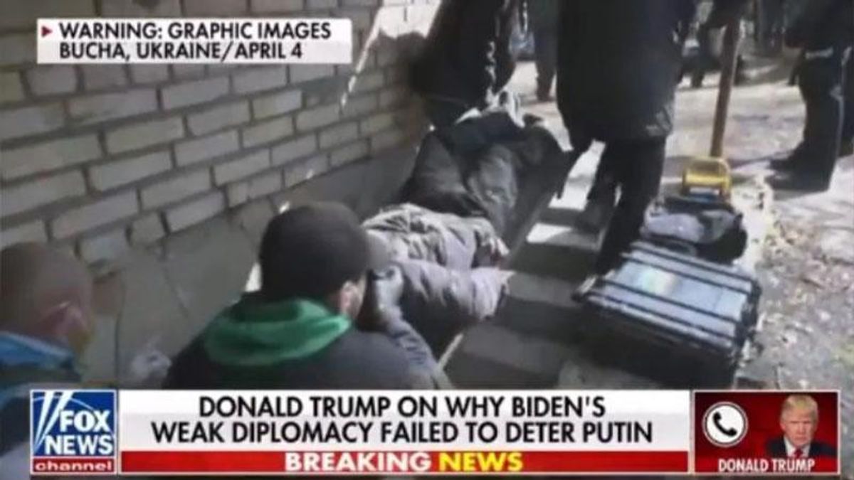 WATCH: Trump boasts about his relationship with Putin as Fox News shows body bags in Ukraine