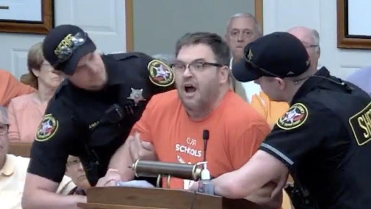 Chaos erupts as Kenosha County board has citizen arrested during public comment about local gun laws