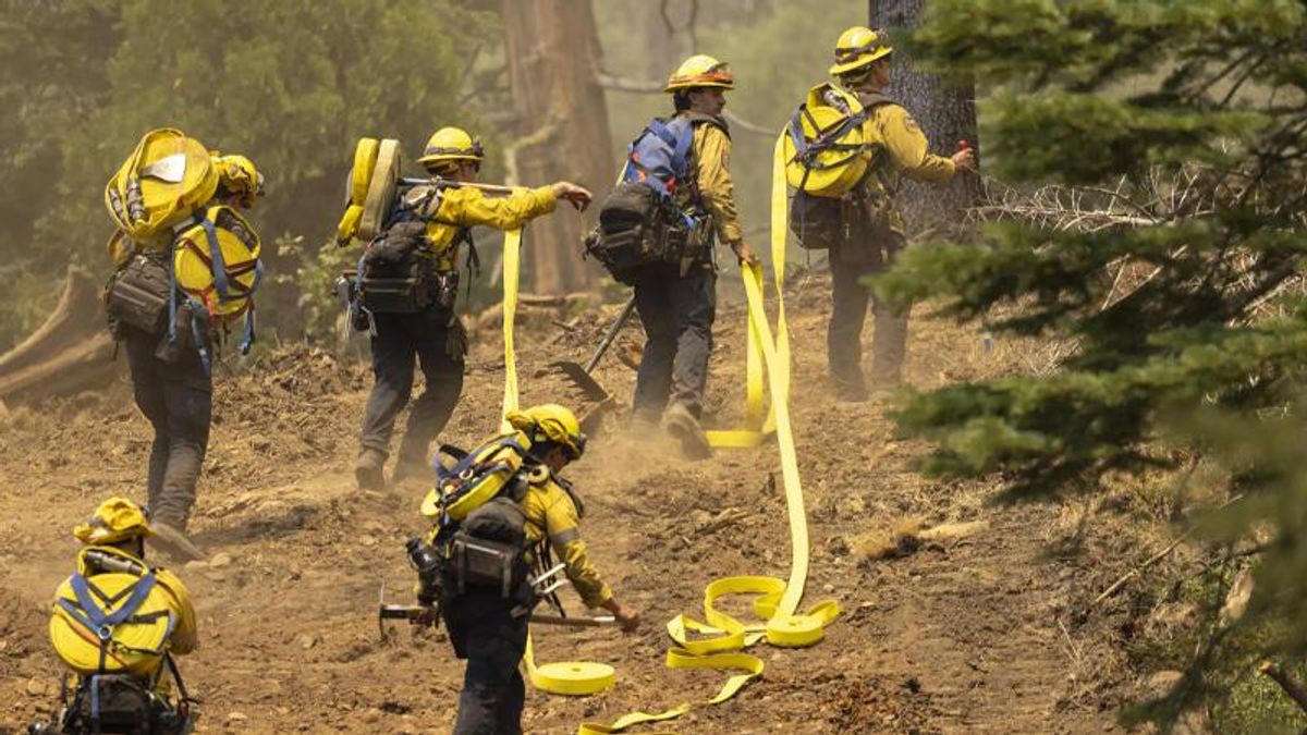 Firefighters make progress battling massive California blaze near Yosemite