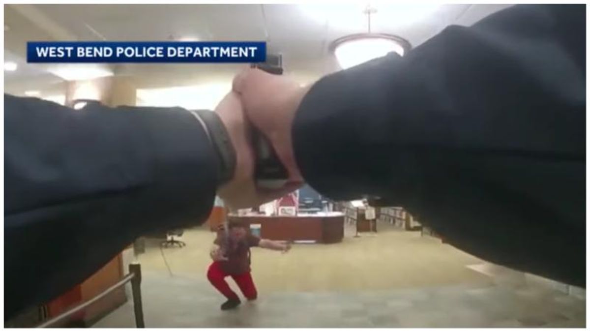 Tense video shows police arresting man who threatened Wisconsin poll workers with a knife