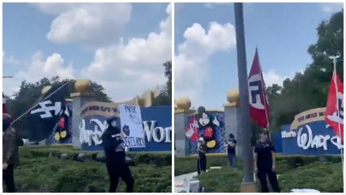 Disney heiress reacts to Nazi demonstrators outside Disney World in Orlando