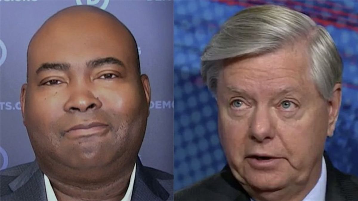 DNC chair takes shot at Lindsey Graham in defense of Biden