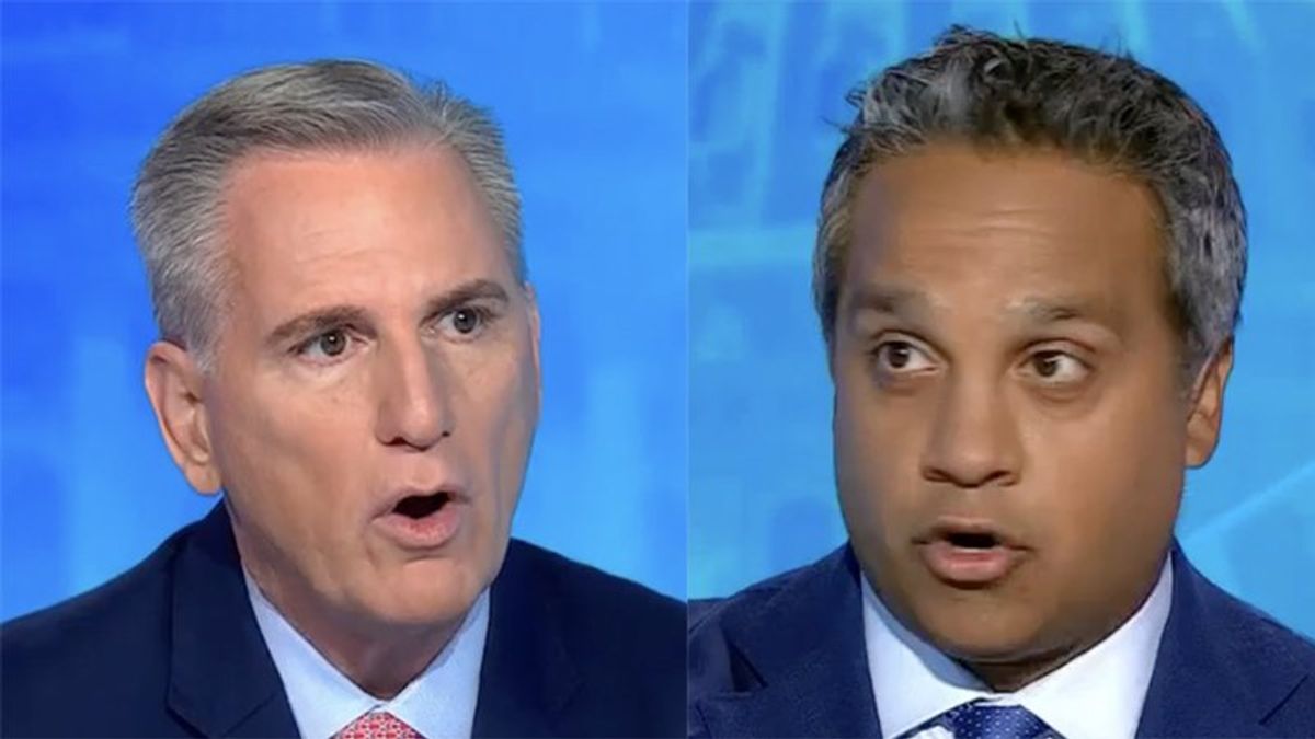 'Let me finish!' Kevin McCarthy snaps at CNN's Manu Raju when confronted with Trump smears