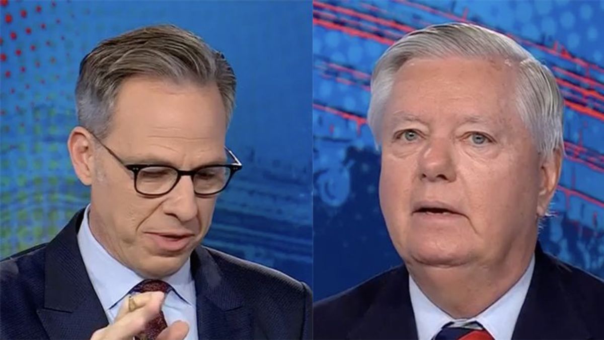 Lindsay Graham's rant about immigrant crime dismantled to his face by CNN's Jake Tapper
