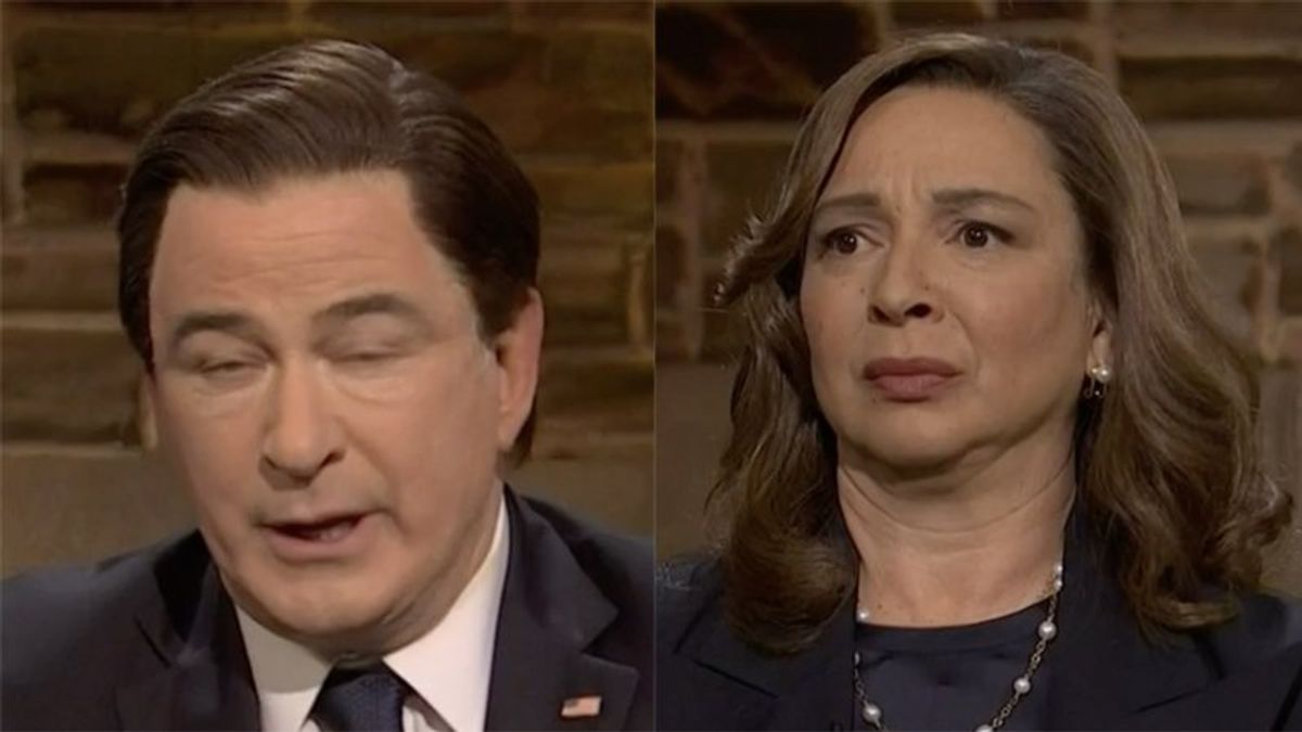 Alec Baldwin returns to SNL to roast Fox News' Bret Baier for badgering Harris
