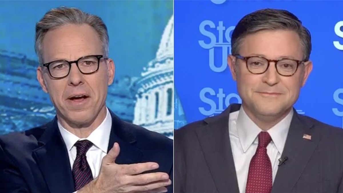 Watch: Jake Tapper takes parting shot at GOP's Mike Johnson as contentious interview ends