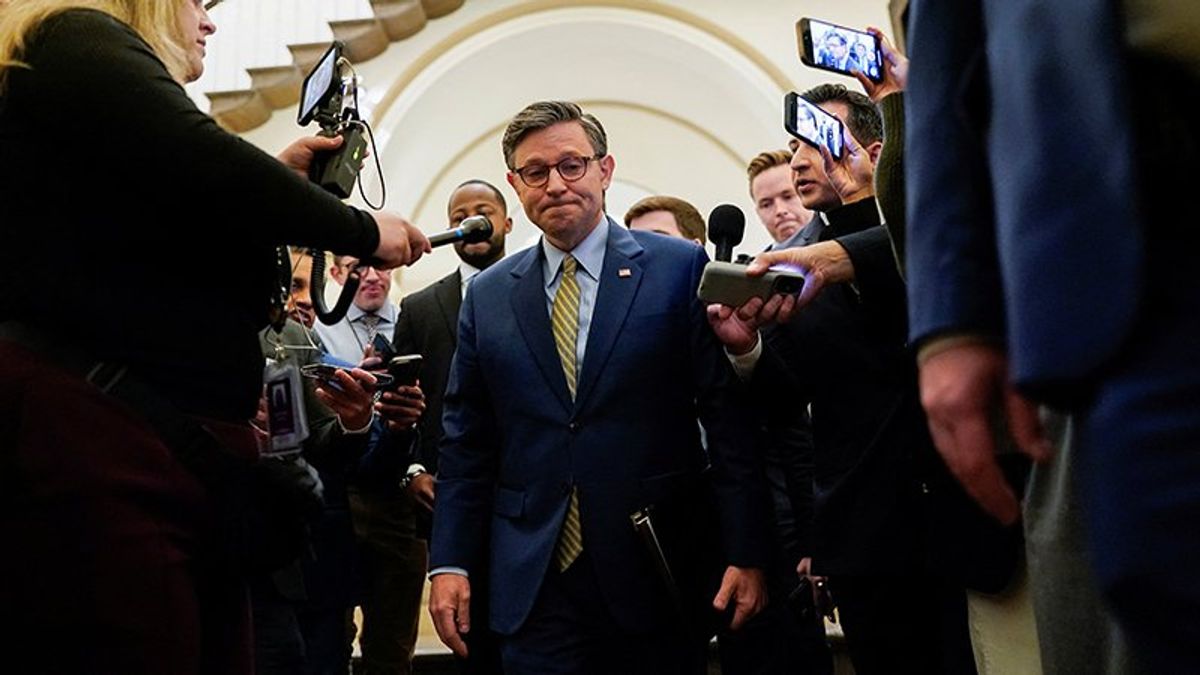 Capitol Police seal off Speaker Johnson's office from angry lawmakers