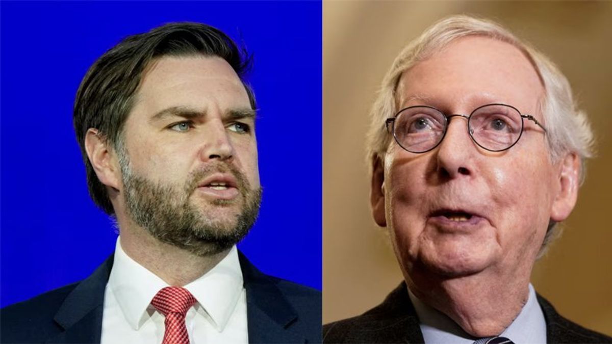 McConnell takes swing at JD Vance as he reveals method for getting to Trump