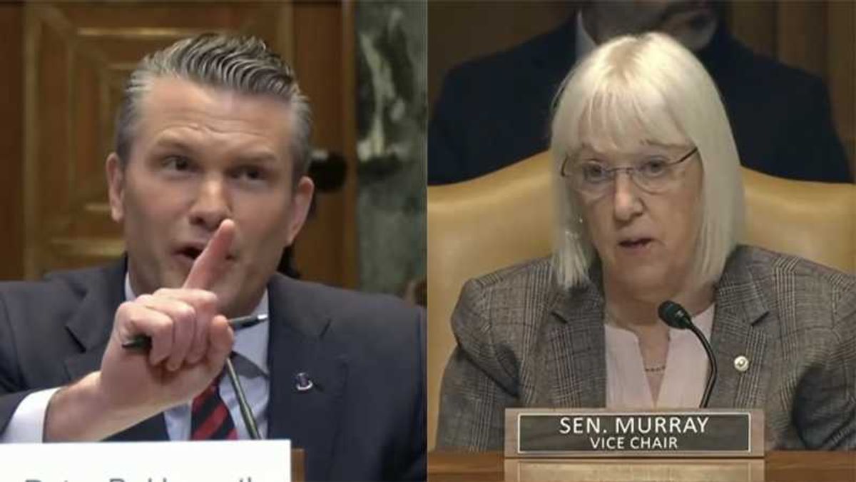 Pete Hegseth cuts off Senator after she brings up 'Trump's ramblings'