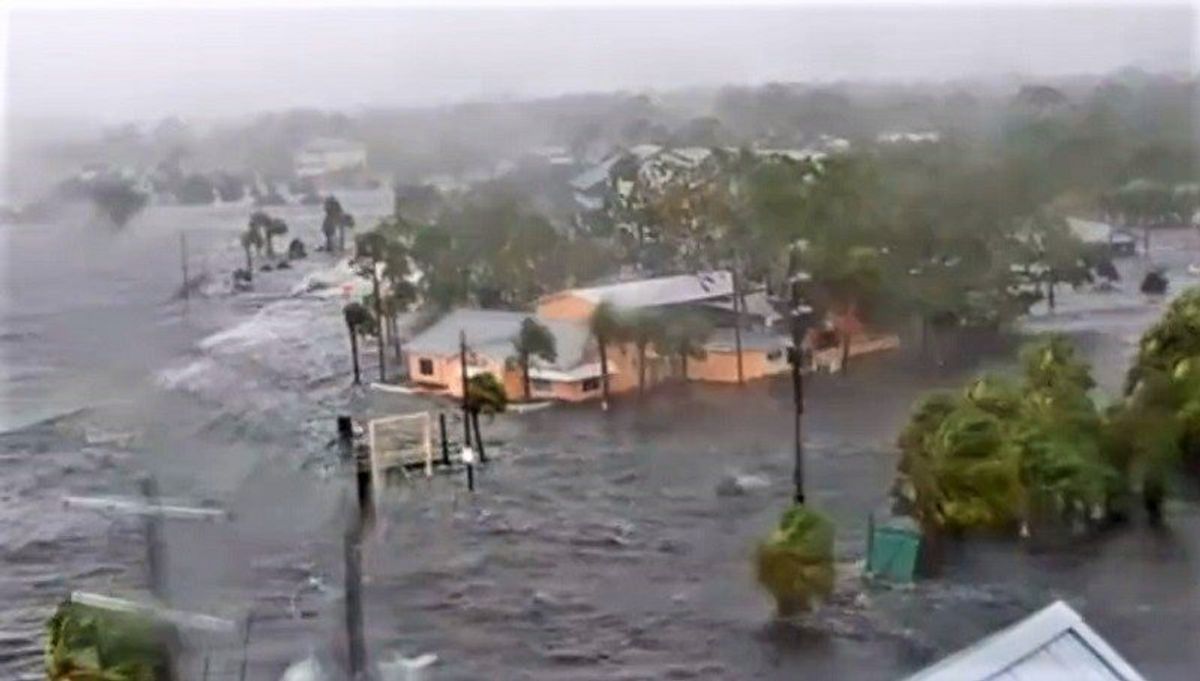 Webcam footage shows Gulf Coast town entirely underwater as Hurricane Idalia barrels ahead