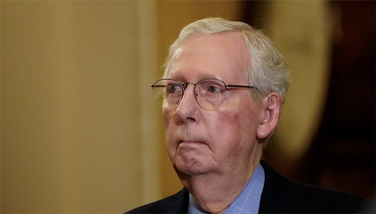 'America will not be made great again': McConnell received ovation after 'swipe' at Trump