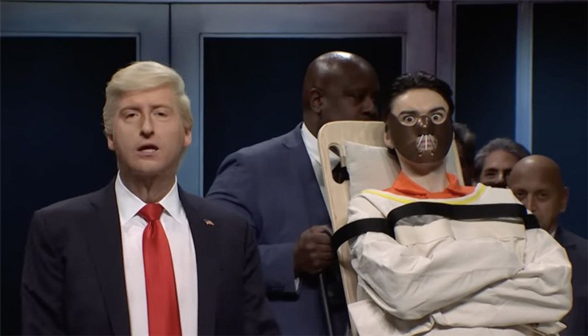 'Can anyone else see him?' SNL's Trump promotes potential VP picks in cold open
