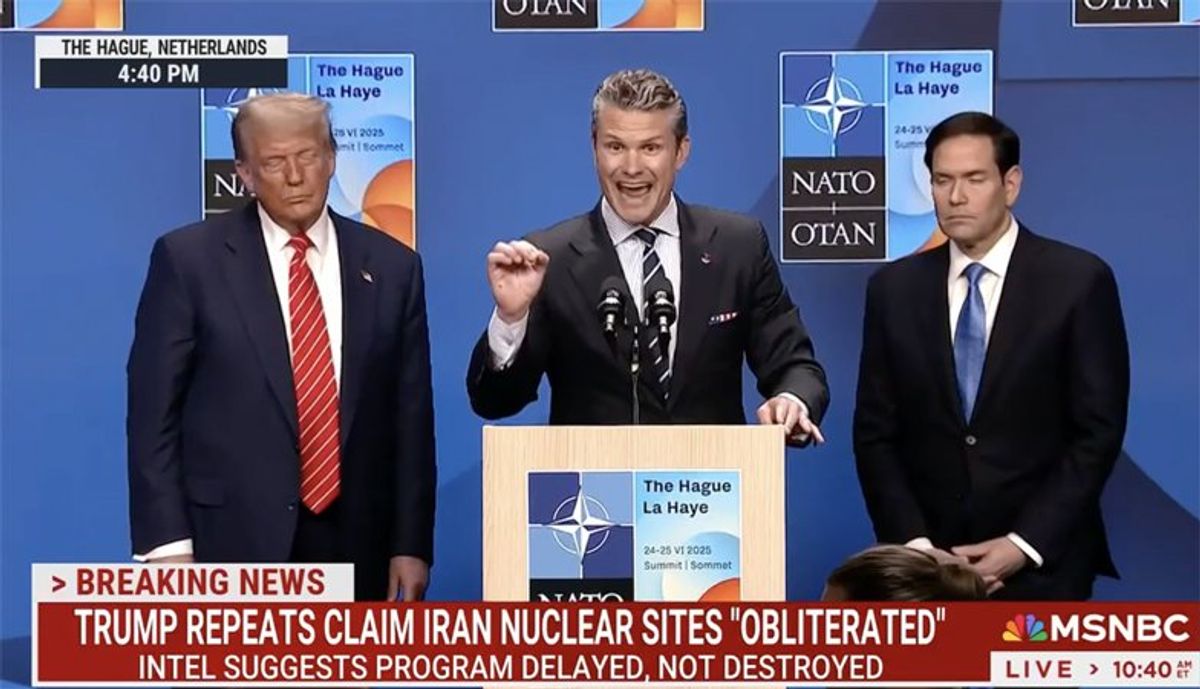 Angry Trump sics Hegseth on NBC reporter who asked Iran questions