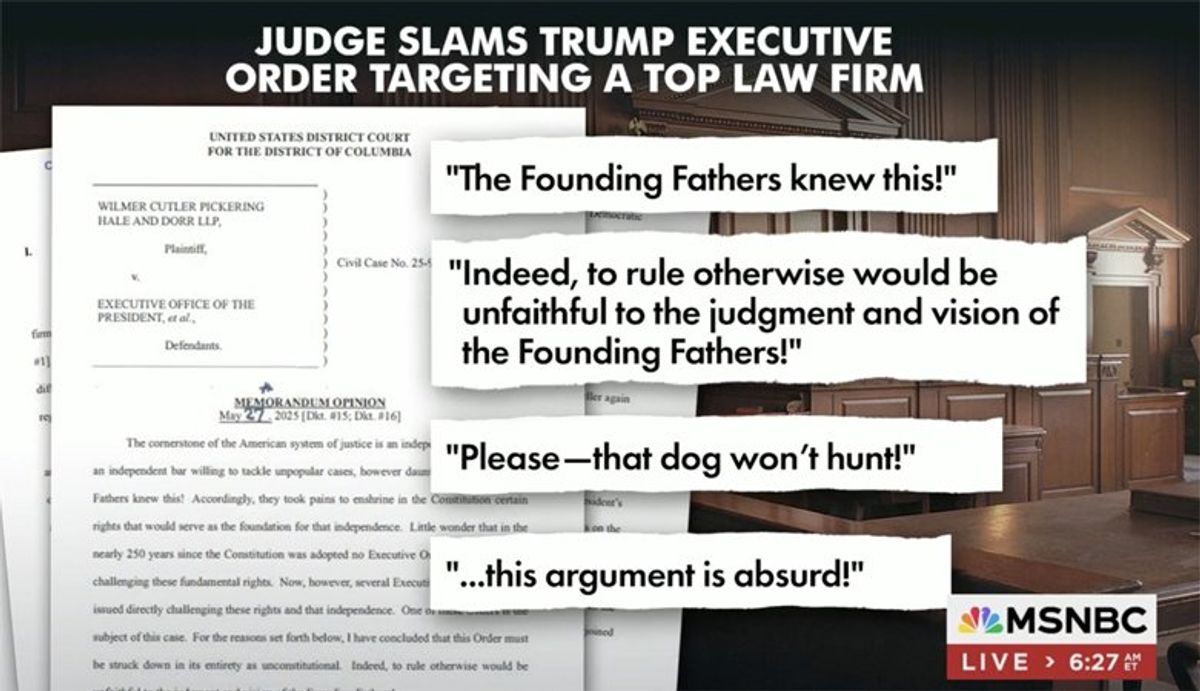 MSNBC host flags a telling detail in judge's 'absurd' Trump​ smack down ruling