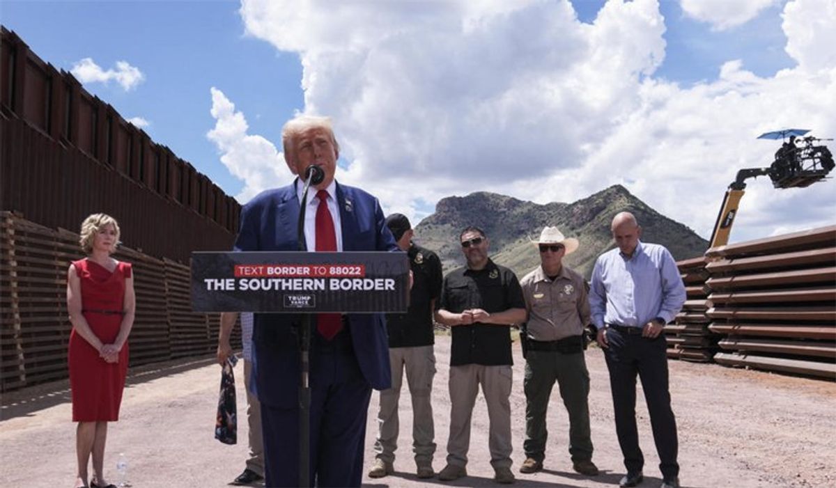 'That was kind of a joke today': Trump busted by supporter for Thursday border wall stunt