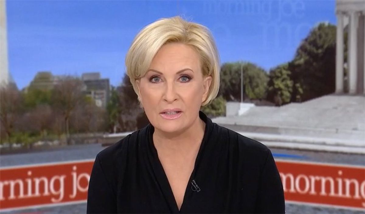 Watch: MSNBC's Mika quickly clarifies guest's comment about Trump being a 'rapist'
