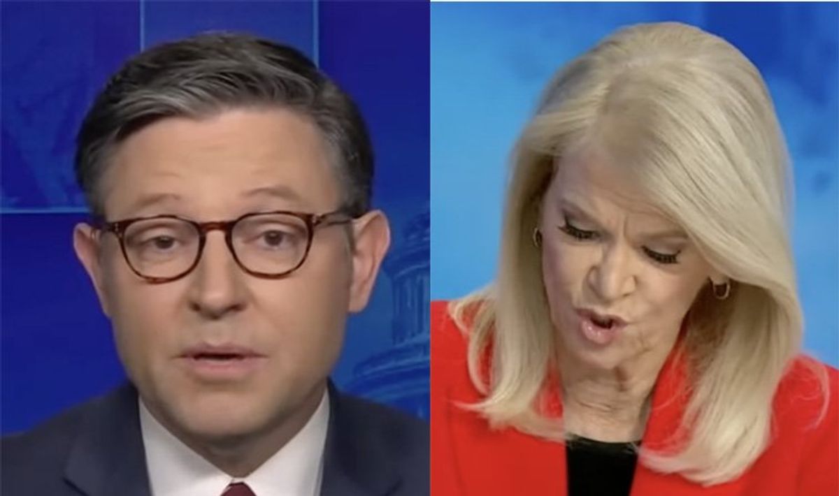 'Campaign rhetoric': Mike Johnson cornered over Trump's new smear of Kamala Harris