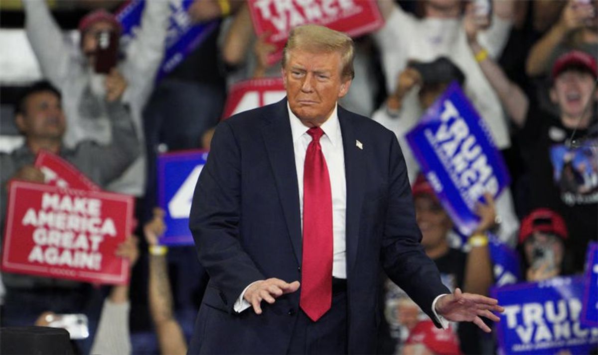 Watch: Trump holds Las Vegas rally less than one week after being sworn in