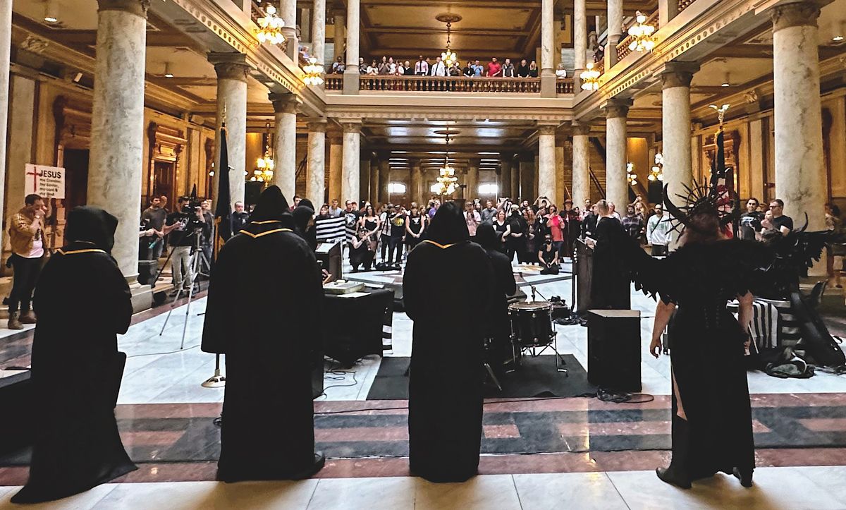 ‘Celebration of Satan’: Hell-raising band rocks Indiana capitol in protest of Christian nationalist