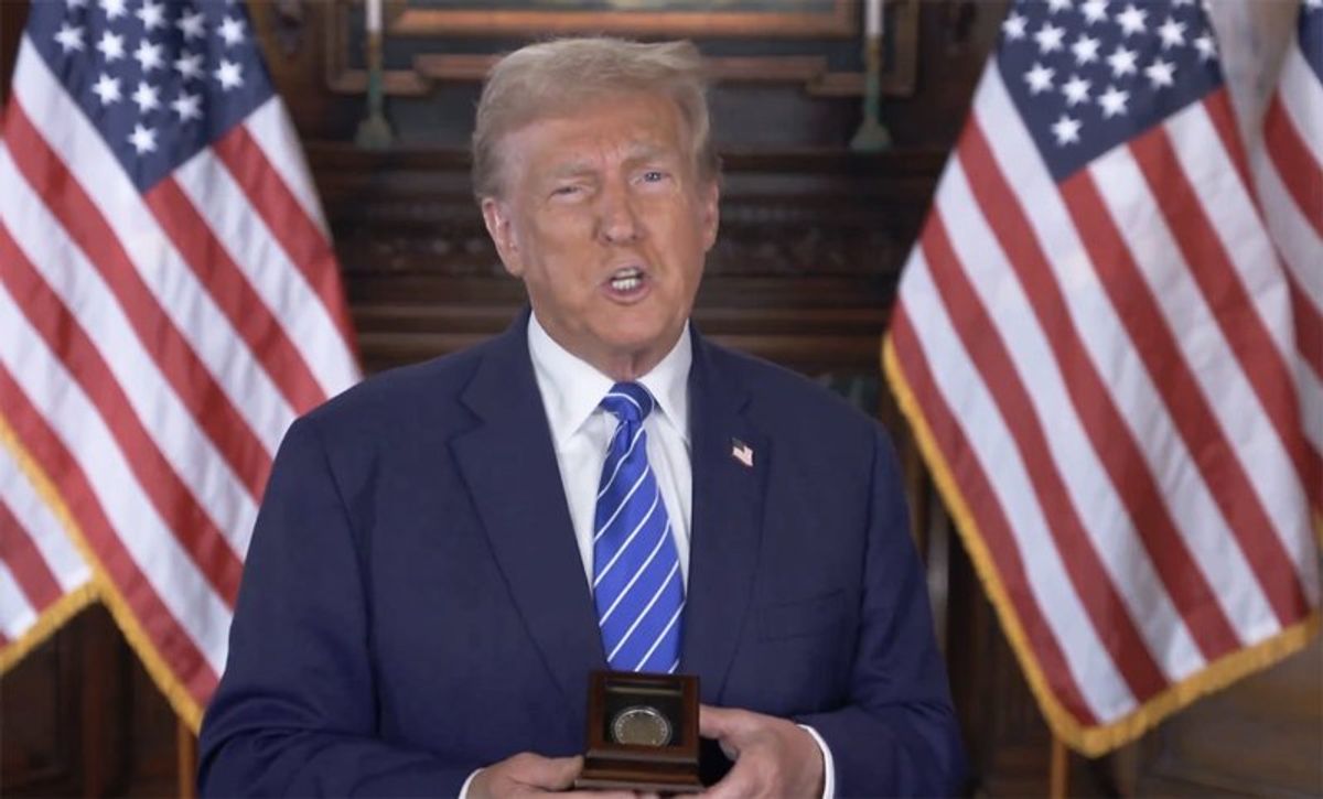 Trump announces new 'Silver Medallion' cash grab moments after flipping out on the press