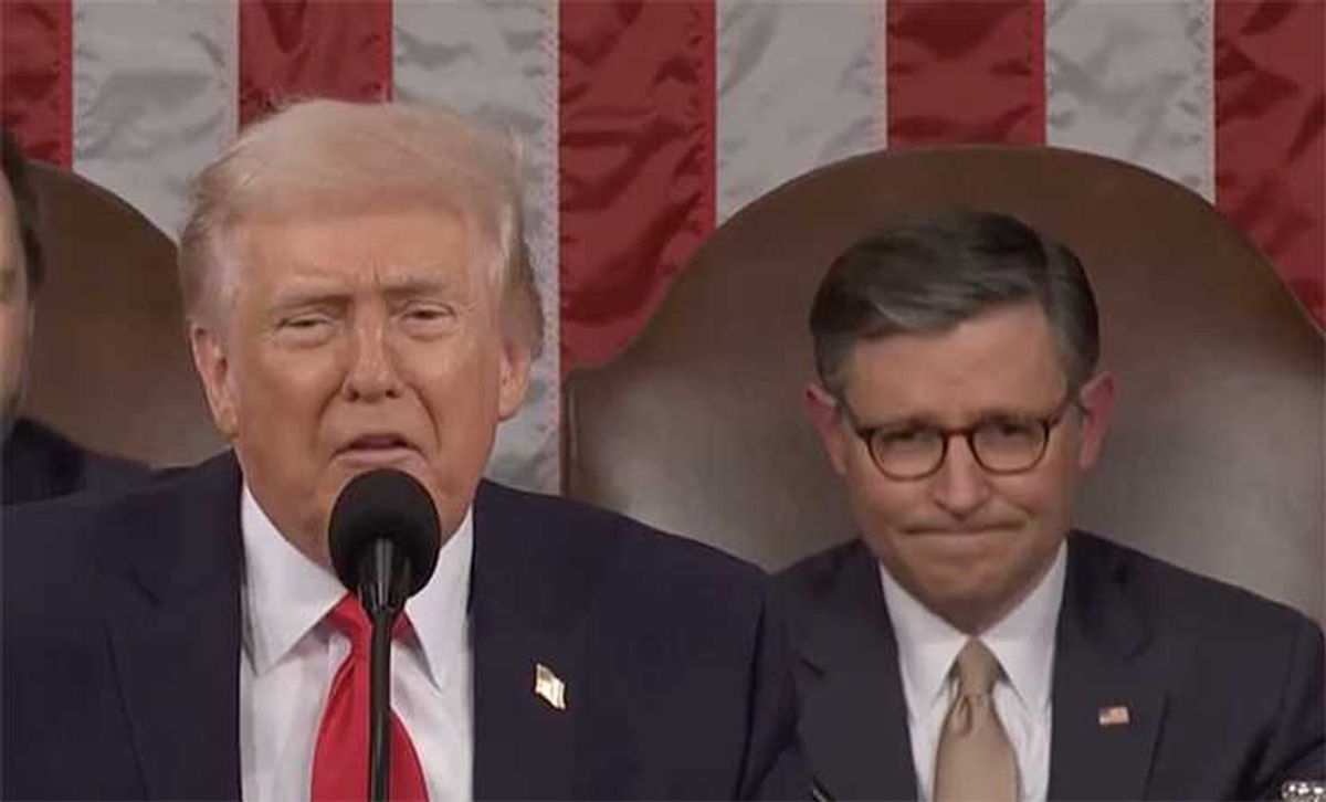 'Mike Johnson getting weaker by the day' after State of the Union antics: MS NOW host