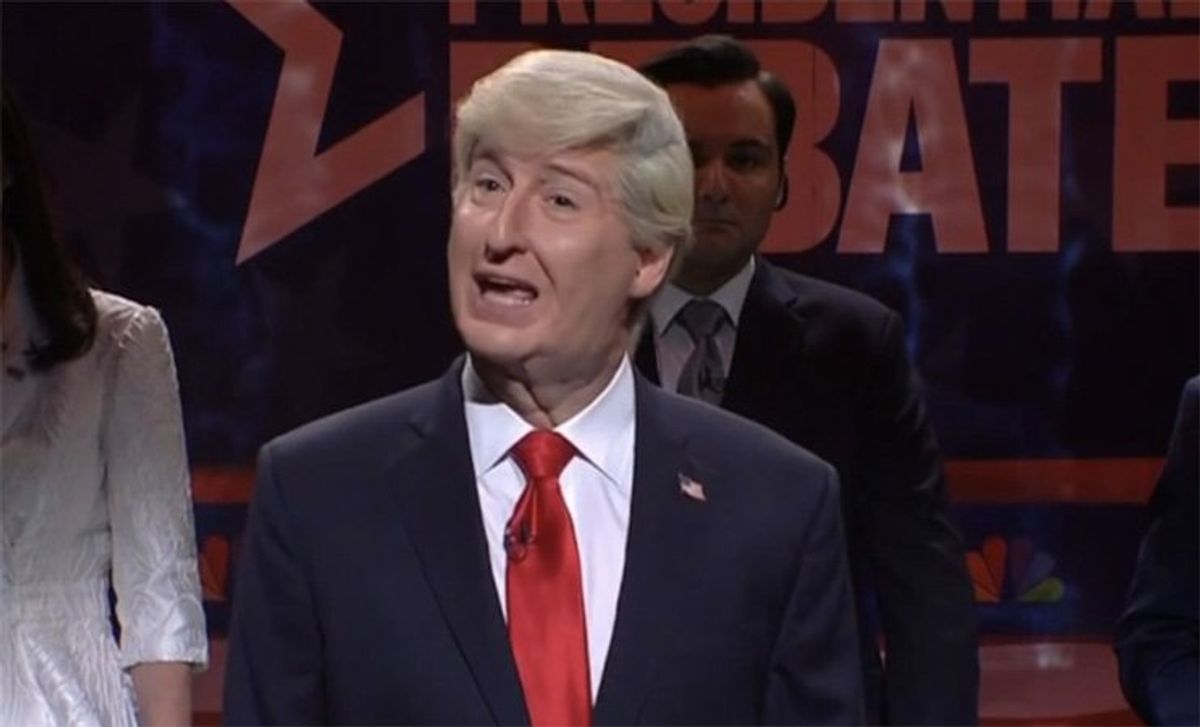 SNL's Trump crashes GOP debate and trashes opponents and his 'horrible, horrible base'