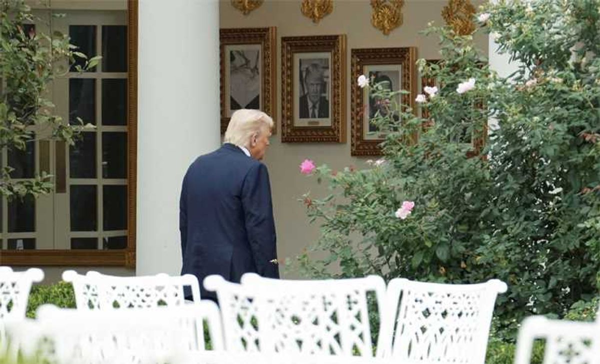 Trump keeps wandering off the job to give tours of his White House remodel: report