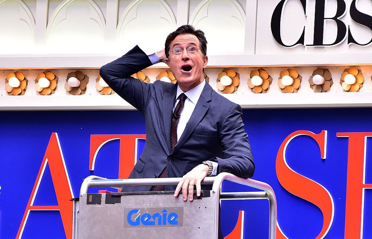Stephen Colbert loves the 'crystallized genius' of Trump's new nickname for Ron DeSantis