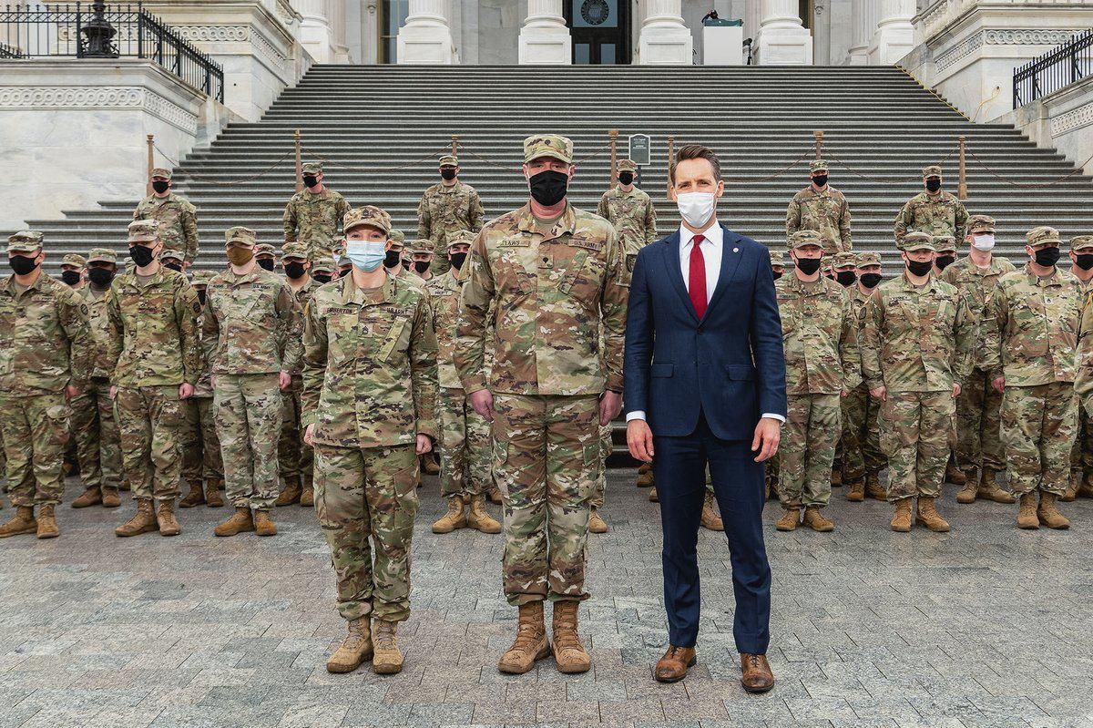 Josh Hawley ripped to shreds for 'bizarre and shameless' pledge of support for Capitol cops