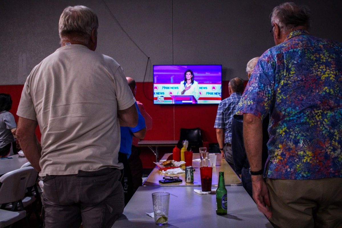 Debate does little to dissuade voters from Trump at one Republican watch party