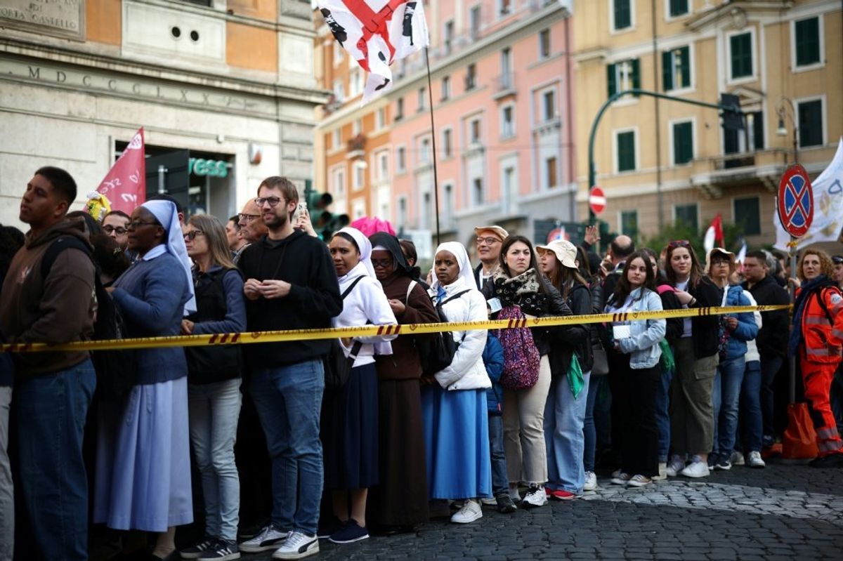 Up at dawn for front-row seat to history at Francis's funeral