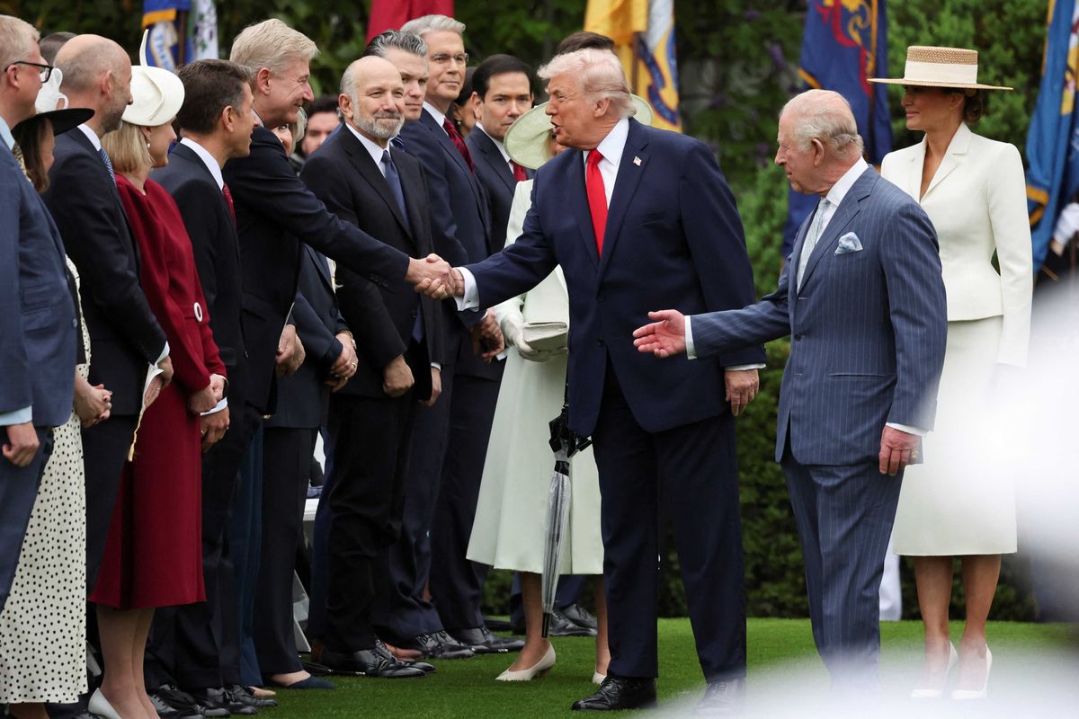 Trump barges in to greet own Cabinet as King Charles' handshake gets ignored: video