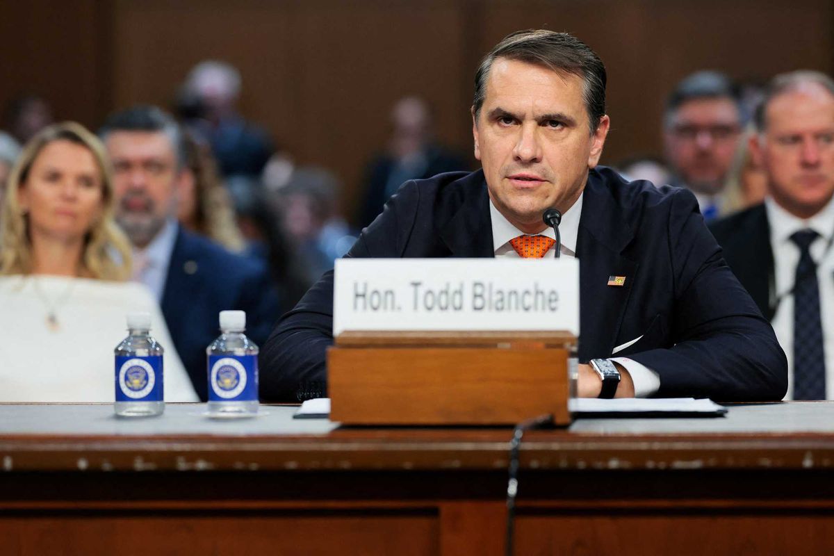 Todd Blanche roars as he's grilled on Jeffrey Epstein files: 'That's not true!'